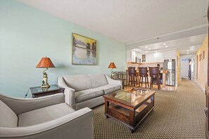 Living Area with Queen Sleeper Sofa