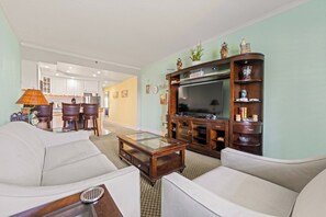 Living Area with Queen Sleeper Sofa