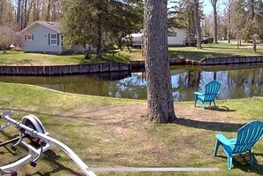 Boat slip for your boat.  Rental boat available.