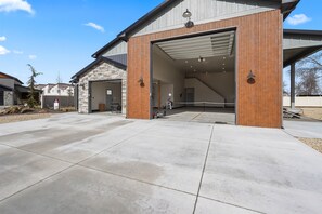 RV hookups in Garage for extra guests