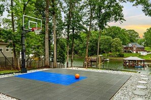 Play a pick-up game of basketball for fun.