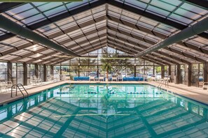 Indoor pool to take a break from the heat or entertain on a rainy day