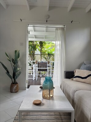 Cosy living room with convertible sofa