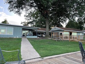 Water view of main house and game room