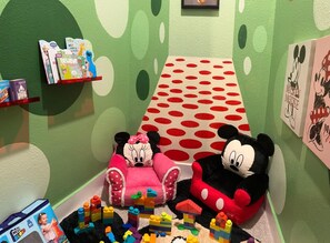 The Mickey Mouse has the added bonus for a kiddie hangout & play area.