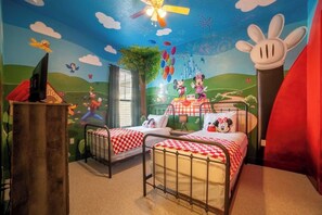 Mickey and Friends Disney Clubhouse themed room with full Murals.