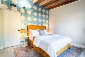 Plush beddings in the double bed