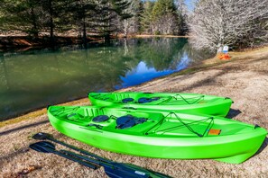 Kayak on 2 ponds on property