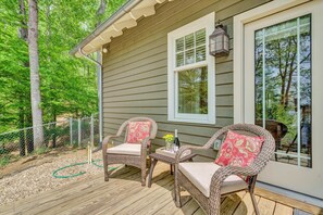 Get some fresh air while enjoying a morning cup of coffee.