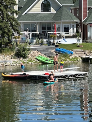 The dock with diving board in our swim area