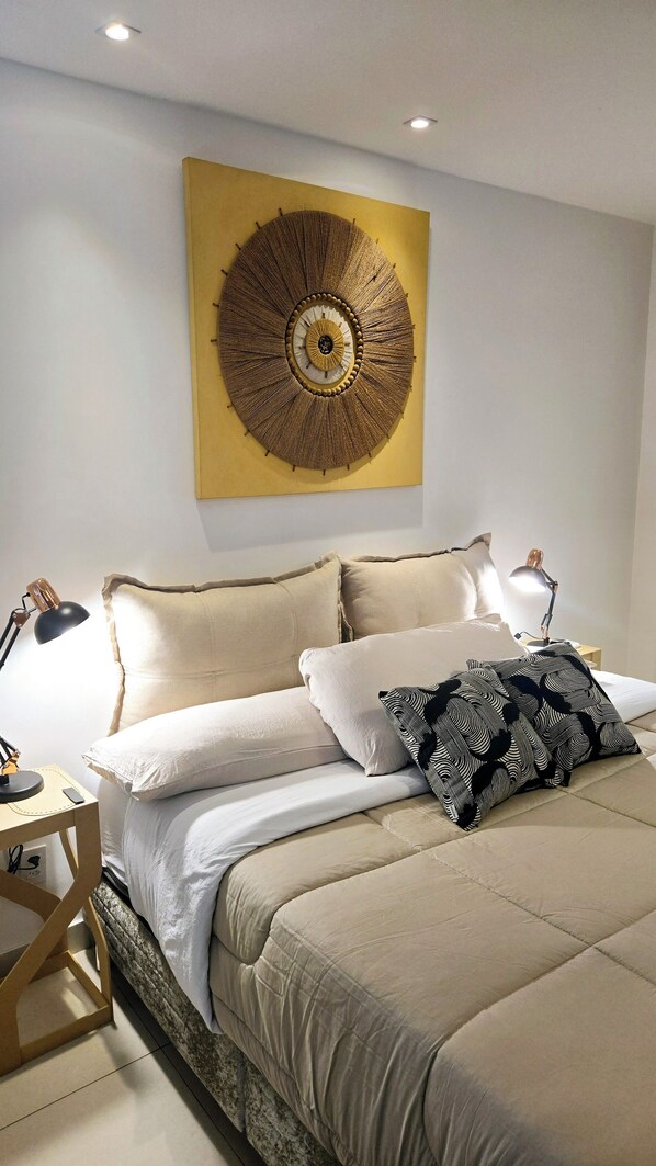 Extra Large Bedroom with King Bed Quality Linens
