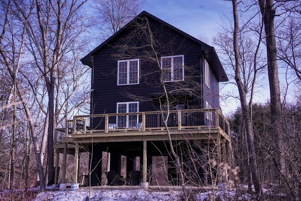 Re-kindle your childhood dream of living in the trees with Treehouse Acres.