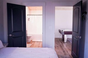 A half bathroom located near the game room