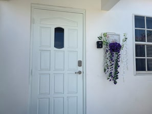 Front entrance with lockbox