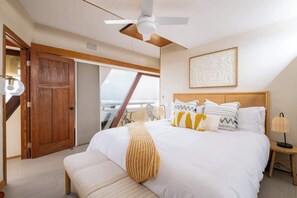 Step out onto the balcony from the master bedroom