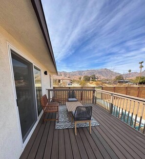 Raised deck. Mesmerizing desert sky.