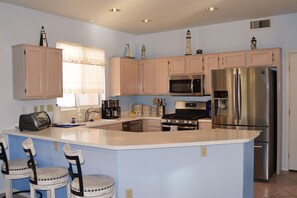 Spacious kitchen with all the essentials and more