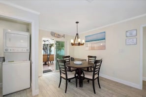Laundry room and dining room
