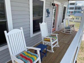 Sit and relax on the front porch.