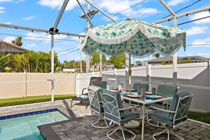 Outside dining area