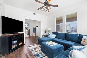 Big comfy couches for relaxing after a long day of exploring!