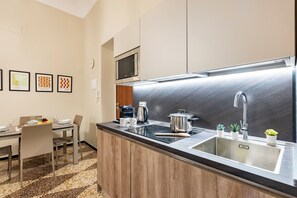 Kitchen and dining area