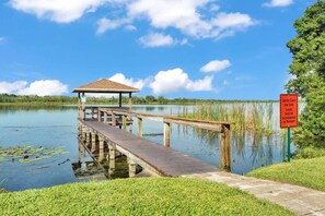 Closer view of the lakeside dock.
