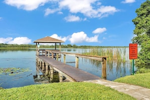 Closer view of the lakeside dock.