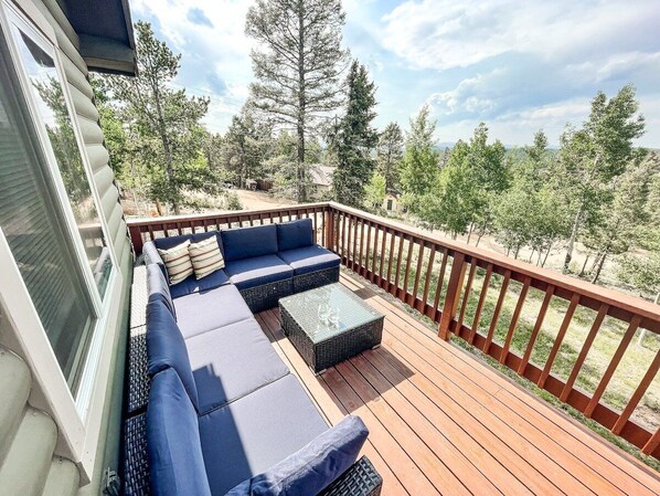 Have a lovely view of nature from the deck
