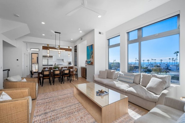 Living Room with ocean views