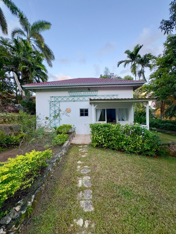 Front of the cottage, entrance