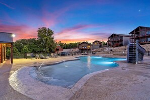 Saltwater Pool with Splash Zone and Water Slide