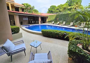 Enjoy effortless access to the pool from your master patio.