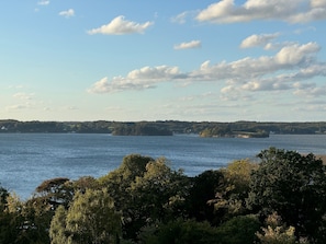 Blick auf die Ochseninseln dänische Küste