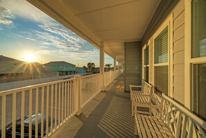 Balcony views, sunset hour.