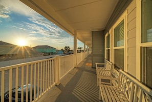 Balcony views, sunset hour.