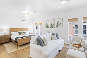 Studio features a comfy king bed and queen sleeper sofa.