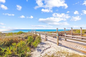 Seacrest Beach Private Deeded Access is just a 7-10 minute walk or a 5 minute tram ride away.