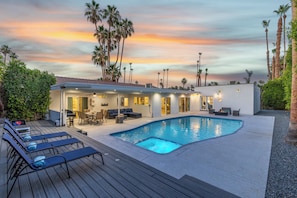 Gorgeous sunsets await while you sit by the sparkling pool