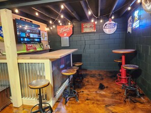 Basement with bar arean