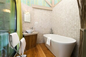 Get ready for your day in the bathroom.