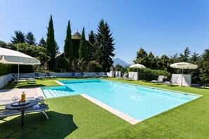 Dive into the lovely outdoor pool during the summer.