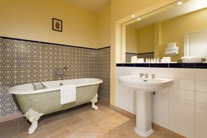 Get ready for your day in the lovely bathroom.