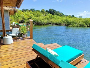 The view from your bungalow and terrace