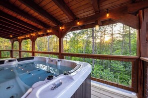 Don't forget to bring your swimsuit. Or do. The privacy at our cabin is unmatched. 