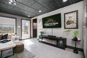 Modern decor meets New Buffalo charm in this inviting space.