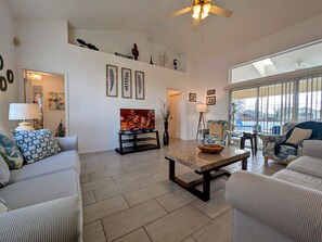 Spacious, modern family room