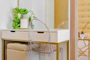 A perfect for getting things done or getting ready in comfort.