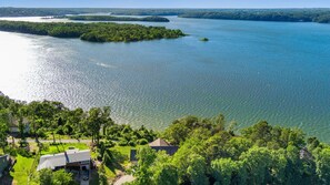 Located on Beaver Lake, our home offers sweeping views of the lake and is in the perfect spot to enjoy the sunset!