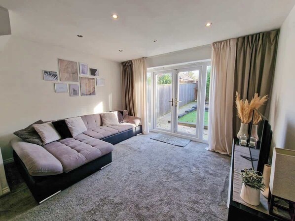 Relax with family and friends in our super stylish living space 